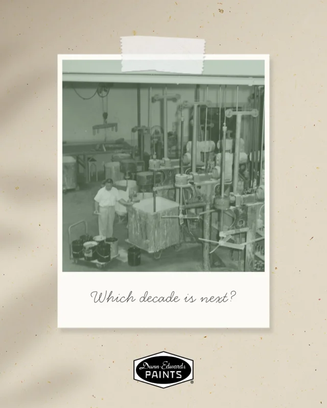 Which decade is next? 👀 Our Colors of the Decades series continues as we celebrate each era's color, design and innovation for our 100 year anniversary! We’ve already revealed 6 decades—but which decade do you think will be revealed next? Leave a comment with your guess and stay tuned for more!And ICYMI explore The Colors of the Decades on DunnEdwards.com/Decades (link in bio).#DunnEdwards #DunnEdwardsPaints #ColorsOfTheDecades #100YearAnniversary #ColorInspiration #ColorTrends