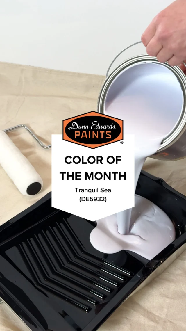 Meet our June Color of the Month: Tranquil Sea (DE5932) 🌅 Reminiscent of the ocean at sunrise, Tranquil Sea (DE5932) is a soothing pale lilac paint color that’s sure to bring an romantic vibe to any space. Where would you put this soothing hue in your home?✨Shop Tranquil Sea (DE5932) via the link in our bio✨#dunnedwards #dunnedwardspaints #ColorOfTheMonth #PaintPerfection #HomeDecor #InteriorDesign #paintcolorinspiration #paintcolors