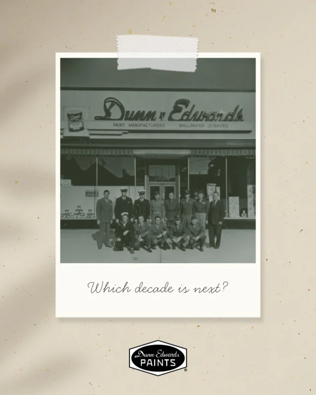 Which decade is next? 👀 Our Colors of the Decades series continues as we celebrate each era's color, design and innovation for our 100 year anniversary! We only have 2 decades left—which decade do you think is coming next? Leave a comment with your guess and stay tuned for more!And ICYMI explore The Colors of the Decades on DunnEdwards.com/Decades (link in bio).#DunnEdwards #DunnEdwardsPaints #ColorsOfTheDecades #100YearAnniversary #ColorInspiration #ColorTrends