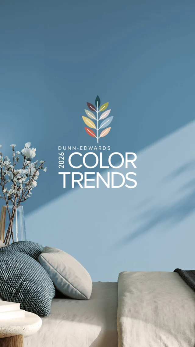 Meet the Dunn-Edwards 2026 Color Trends. 🎨This year’s collection features nine trending colors - each inspired by nature and offering a balance of tones to create a sense of harmony in any space. As we continue into the rapidly evolving landscape of AI and technological advancements, we look to embrace the nature around us with soft blues, earthy greens, and balanced purples.⚫ Antique Coin (DE6270)⚫ Cedar Grove (DE5152)⚫ Country Air (DET581)⚫ Eagle’s View (DE6394)⚫ Gothic Revival Green (DET507)⚫ Gypsum Rose (DET452)⚫ Purple Prose (DET405)⚫ Sonoma Chardonnay (DET471)⚫ Viridian Odyssey (DE1925)Which of these sophisticated colors are you using in your space?Want to learn more about our 2026 Trending Colors? Visit the link in our bio to read all about them! 🔗