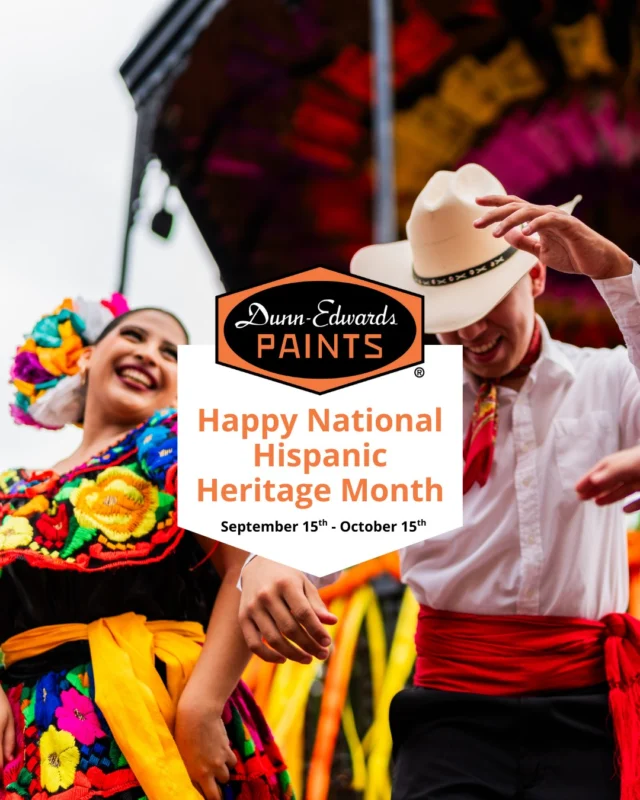 Happy National Hispanic Heritage Month!September 15th - October 15th Dunn-Edwards is proud to work hand-in-hand with the Hispanic communities who inspire us with their rich traditions and bold stories. From brushstrokes to culture—this month we celebrate Hispanic heritage in every shade.ES:¡Feliz Mes Nacional de la Herencia Hispana!Dunn-Edwards se enorgullece de trabajar de la mano con las comunidades hispanas que nos inspiran con sus ricas tradiciones y audaces historias. De las pinceladas a la cultura, este mes celebramos la herencia hispana en todos sus matices.