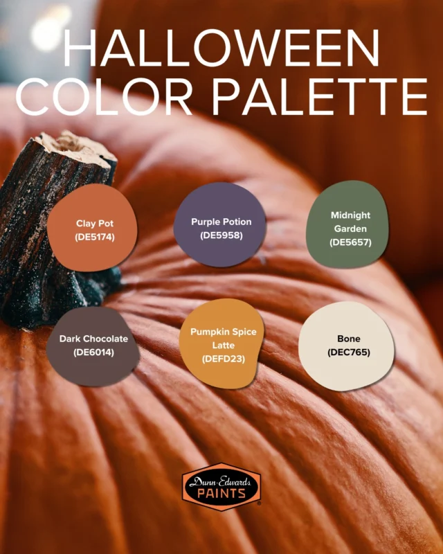Happy Halloween from all of us at Dunn-Edwards! 🎃🖤 Our Halloween-inspired palette blends rich oranges, shadowy purples and velvety neutrals for a look that’s both moody and modern.Would you go bold or keep it subtly spooky? 👻#DunnEdwards #DunnEdwardsPaints #HappyHalloween #HalloweenPalette #SpookySeason #ColorInspiration