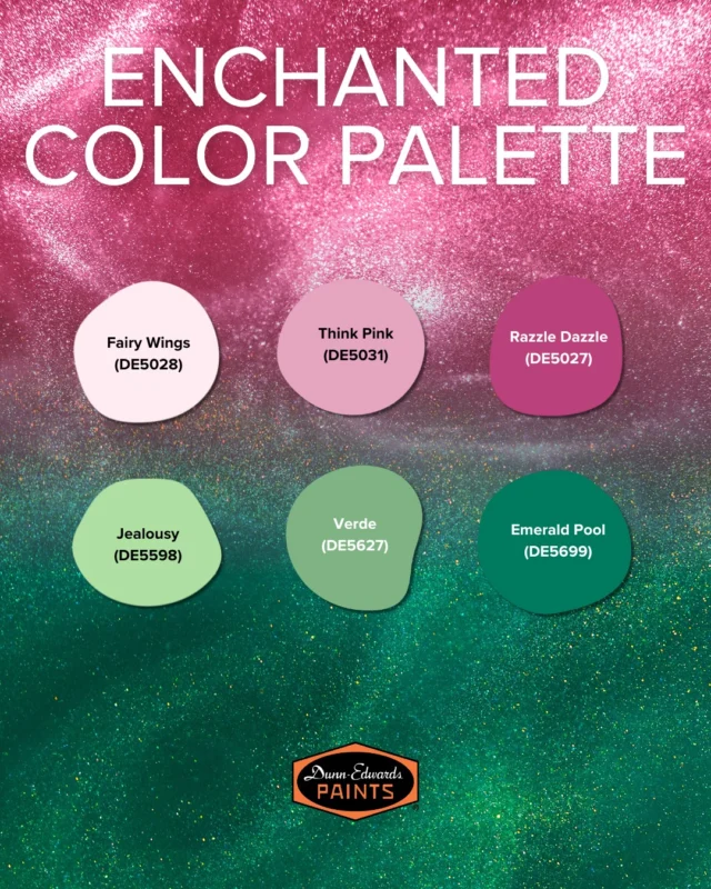 Step into a world of color and intrigue with our Enchanted Color Palette 💗✨Inspired by the magical energy and bold contrasts in the new Wicked movie, these popular hues are absolutely spellbinding. Which shade would you cast in the starring role?#DunnEdwards #DunnEdwardsPaints #ColorInspiration