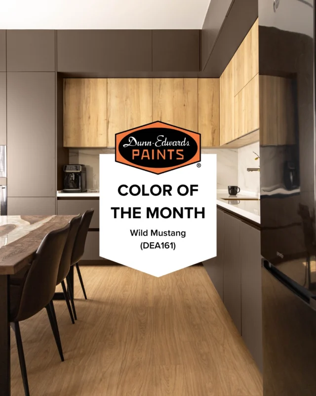 Ready to embrace our November Color of the Month? 🐎Wild Mustang (DEA161) is a deep, mellow brown with a hint of gray that's perfect for infusing a cozy aesthetic into your home. Use it on it's own or try pairing it with Russet Leather (DET440) and Throwing Clay (DEBN67) for a paint color palette that feels rustic and earthy.#dunnedwards #dunnedwardspaints #ColorOfTheMonth #PaintPerfection #HomeDecor #InteriorDesign #paintcolorinspiration #paintcolors
